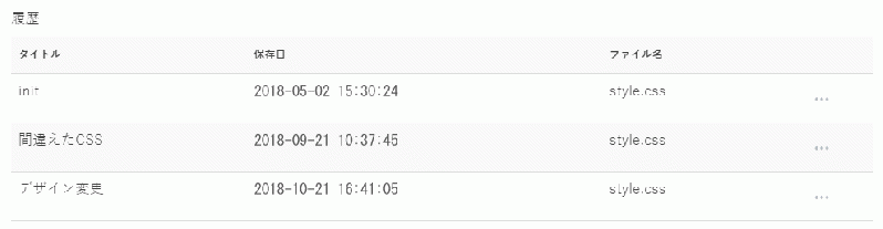管理画面からCSSの編集履歴を残せるプラグイン